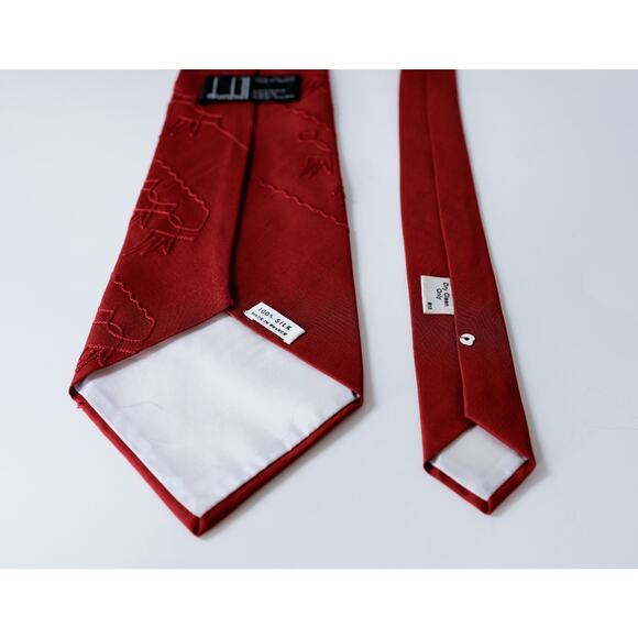 VTG Dunhill France Silk Embroidered Tie Business Casual Party Formalwear Retro - Picture 10 of 14